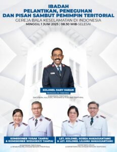 Ibadah Pelantikan,Peneguhan dan Pisah Sambut Pemimpin Teritorial